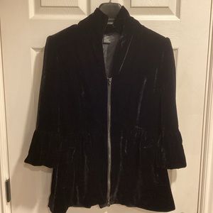 Etcetera Black Velvet Jacket, Size 6